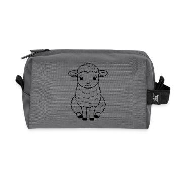 Sheep Costume Shepherd Cute Sheep - Recycled Toiletry Zip Bag - anthracite - Front