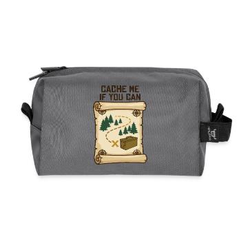 Geocaching Schatzsuche - Recycelte Kulturtasche - Anthrazit - Vorne