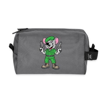 Armed Mouse Ranger - Recycled Toiletry Zip Bag - anthracite - Front