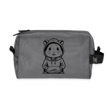 Hamster Hoodie Streetwear - Recycelte Kulturtasche - Anthrazit - Vorne