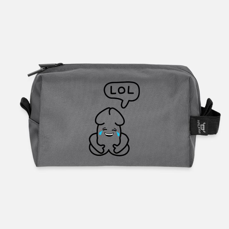 lustiges Junior-LOL-Emoticon - Recycelte Kulturtasche - Anthrazit