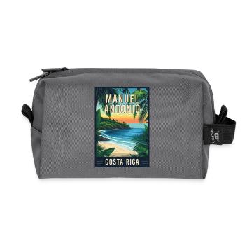 Explore Tropical Manuel Antonio in Costa Rica - Recycled Toiletry Zip Bag - anthracite - Front