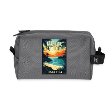 Discover Tropical Manuel Antonio in Costa Rica - Recycled Toiletry Zip Bag - anthracite - Front