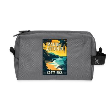 Experience Tropical Manuel Antonio in Costa Rica - Recycled Toiletry Zip Bag - anthracite - Front