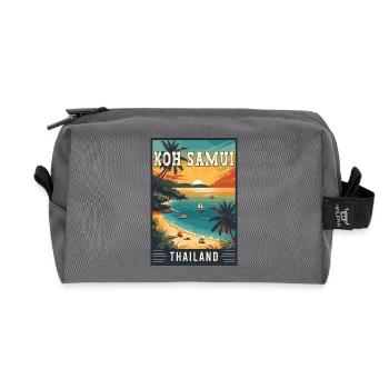Discover Paradise in Koh Samui in Thailand - Recycled Toiletry Zip Bag - anthracite - Front