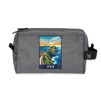Discover Enchantment of Gaztelugatxe in Spain - Recycled Toiletry Zip Bag - anthracite - Front