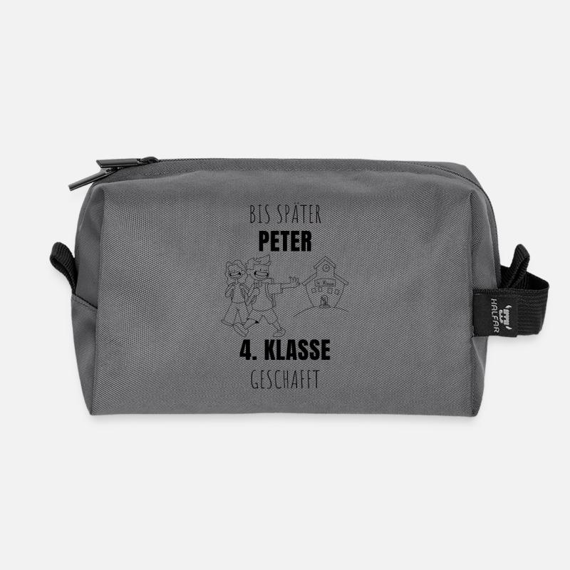 BIS SPAETER PETER - Recycelte Kulturtasche - Anthrazit