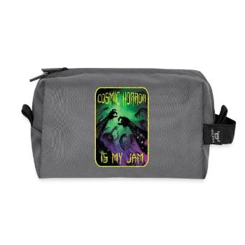 Cosmic Horror Is My Jam - Recycled Toiletry Zip Bag - anthracite - Front