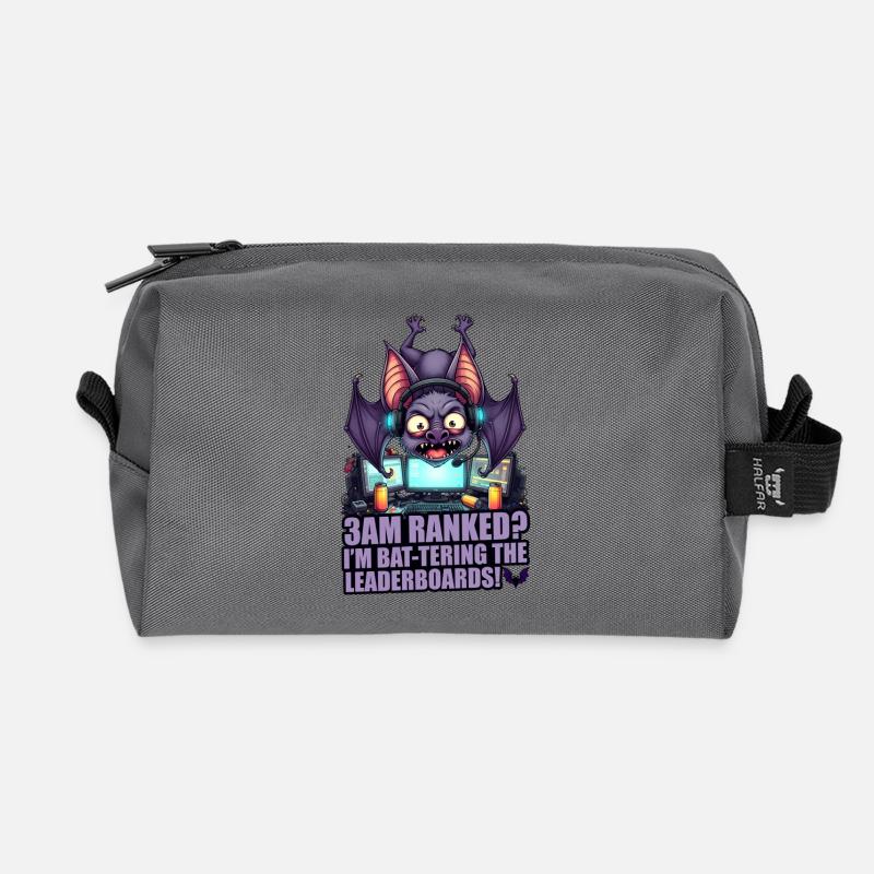 Fledermaus Gamer - Recycelte Kulturtasche - Anthrazit
