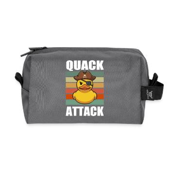 Piratenten-Quack-Angriff - Recycelte Kulturtasche - Anthrazit - Vorne