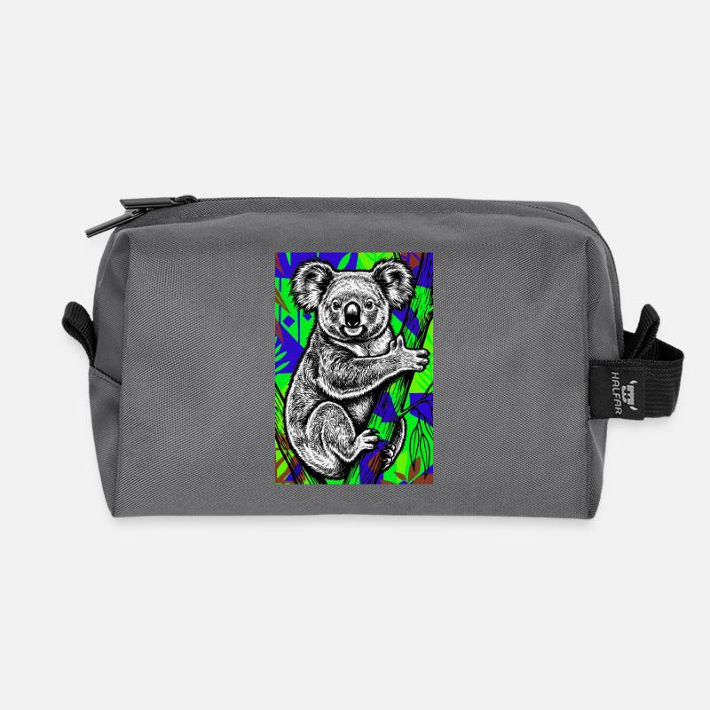 Koala - Recycled Toiletry Zip Bag - anthracite