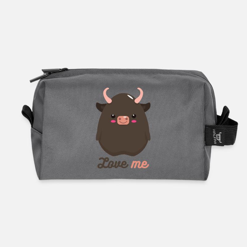 Stier - Recycelte Kulturtasche - Anthrazit