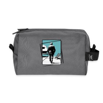 Pensioners - Recycled Toiletry Zip Bag - anthracite - Front