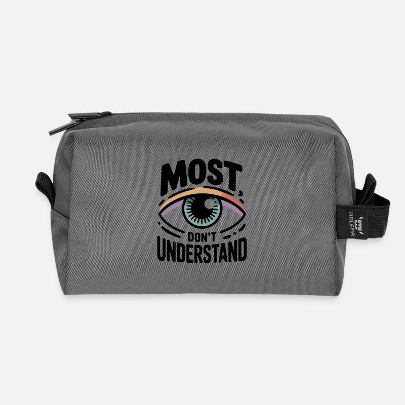 most-don-t-understand - Recycled Toiletry Zip Bag - anthracite