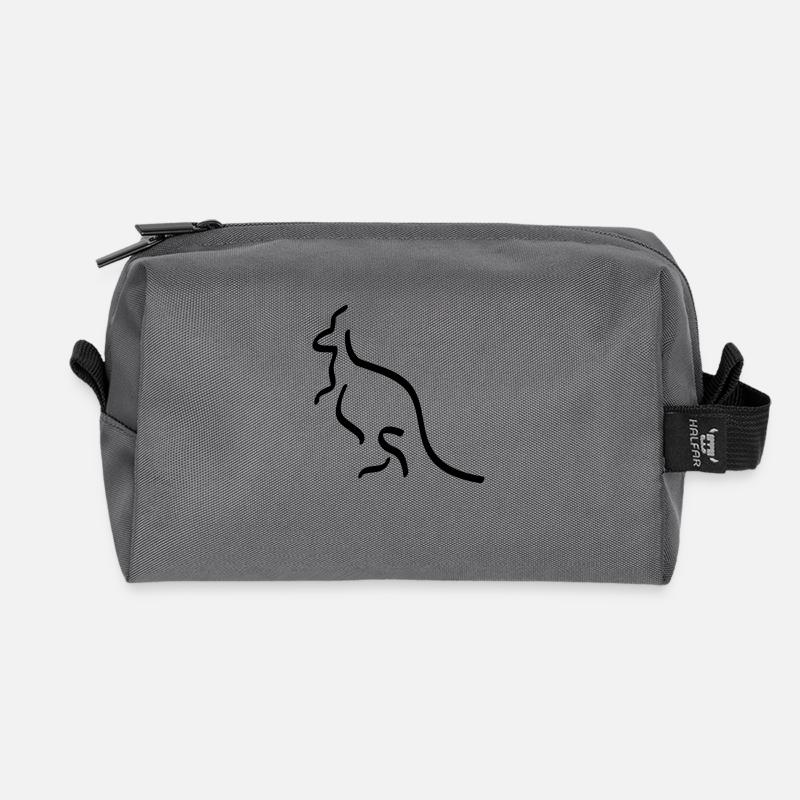 kangaroo - Recycelte Kulturtasche - Anthrazit
