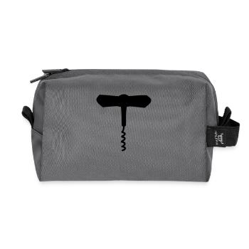 corkscrew - Recycled Toiletry Zip Bag - anthracite - Front