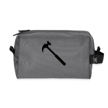 Hammer - Recycled Toiletry Zip Bag - anthracite - Front