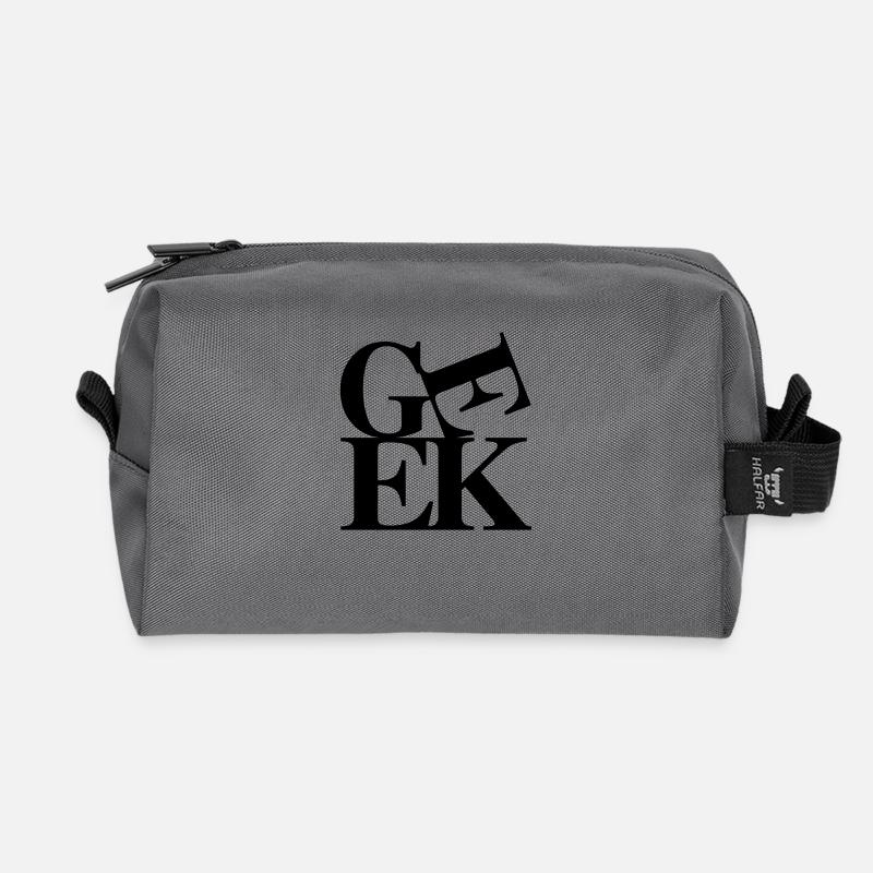 Geek - Recycled Toiletry Zip Bag - anthracite