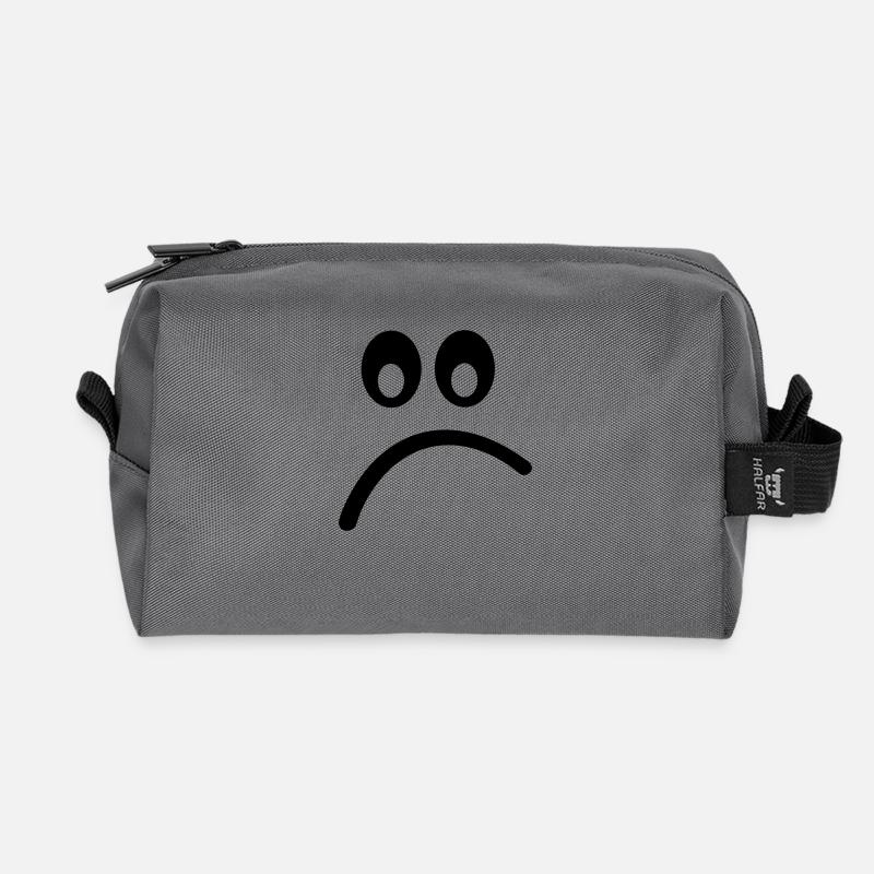 Smiley - Recycelte Kulturtasche - Anthrazit