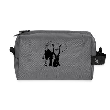 Elefant - Elephant - Recycelte Kulturtasche - Anthrazit - Vorne