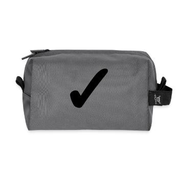 Ok - Ja - In Ordnung - Passt - Recycelte Kulturtasche - Anthrazit - Vorne