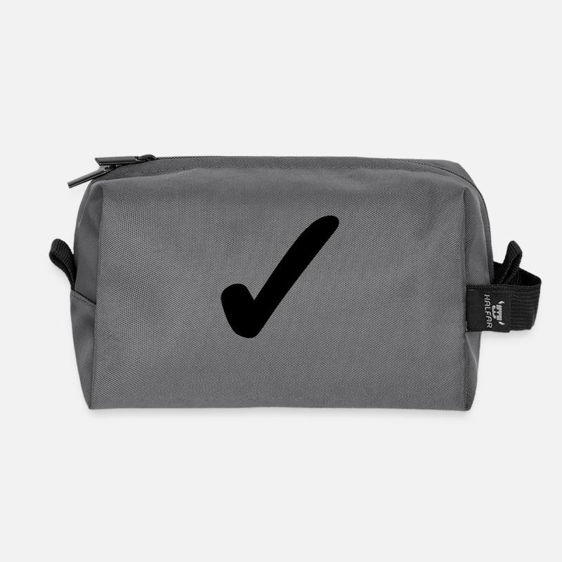 Ok - Yes - Alright - Fits - Recycled Toiletry Zip Bag - anthracite