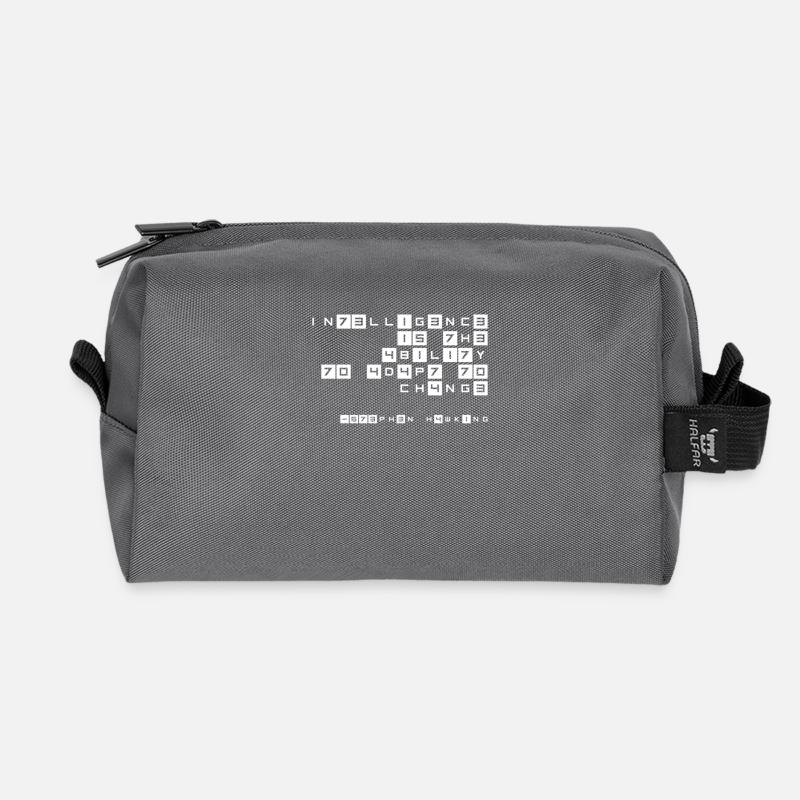 Stephen Hawking Intelligence Leetspeak - Recycelte Kulturtasche - Anthrazit