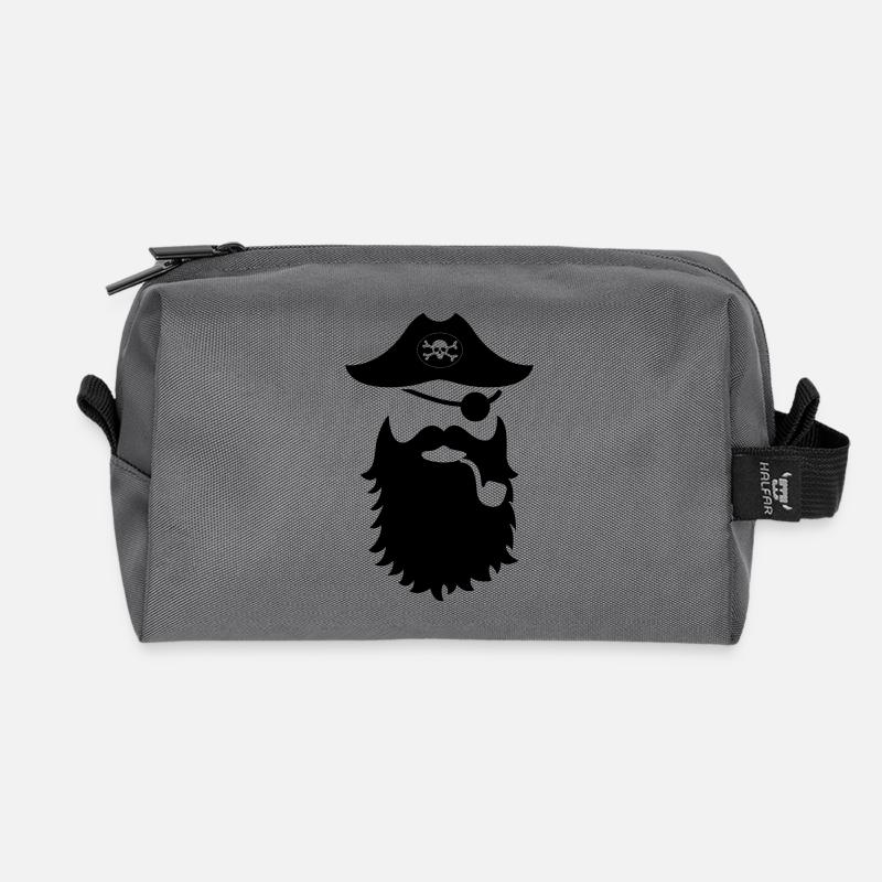 piraten moustache - Recycelte Kulturtasche - Anthrazit