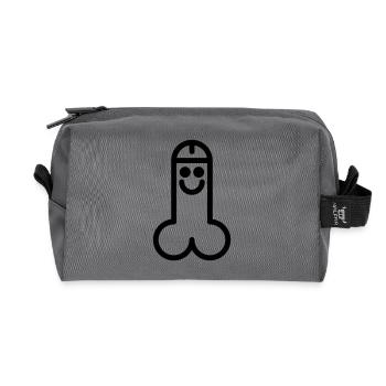 penis männchen - Recycelte Kulturtasche - Anthrazit - Vorne