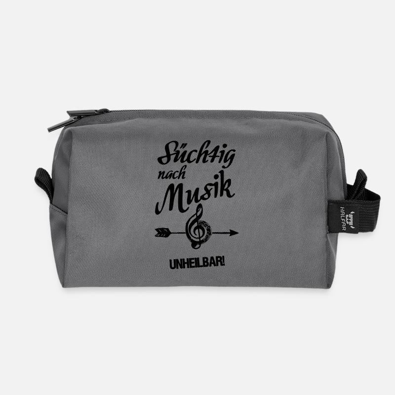Süchtig nach Musik Musiker Band Fun Geschenk - Recycelte Kulturtasche - Anthrazit
