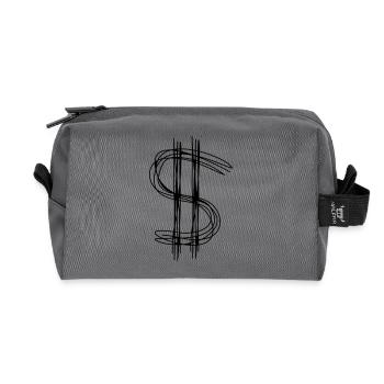 Dollarzeichen Dollar - Recycelte Kulturtasche - Anthrazit - Vorne
