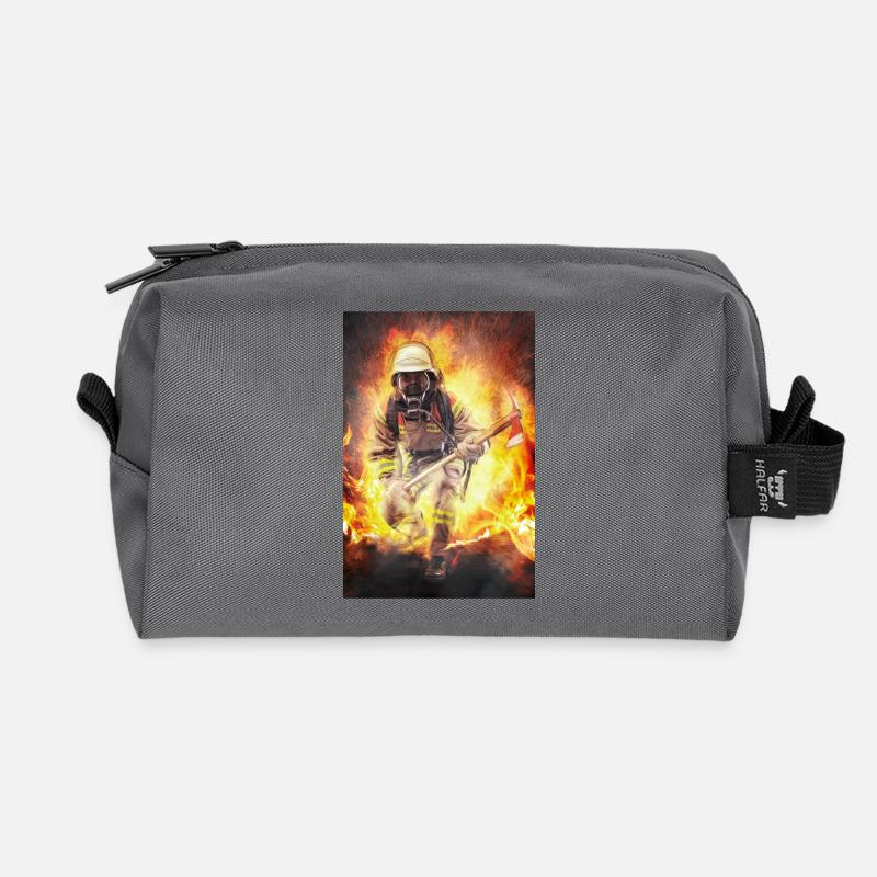Fireworker **Limited Edition** - Recycelte Kulturtasche - Anthrazit