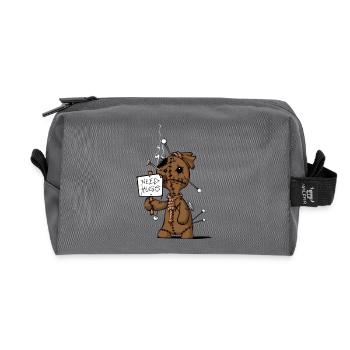 NeedHugs - Trousse de toilette en tissu recyclé - anthracite - Devant
