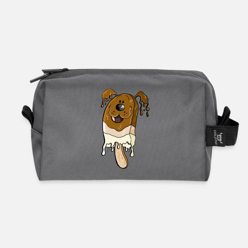 Hund am Stiel - Eis am Stiel - Eiscreme - Recycelte Kulturtasche - Anthrazit