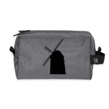 windmill - Recycled Toiletry Zip Bag - anthracite - Front