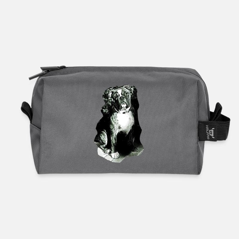 Bulldog02 - Recycelte Kulturtasche - Anthrazit