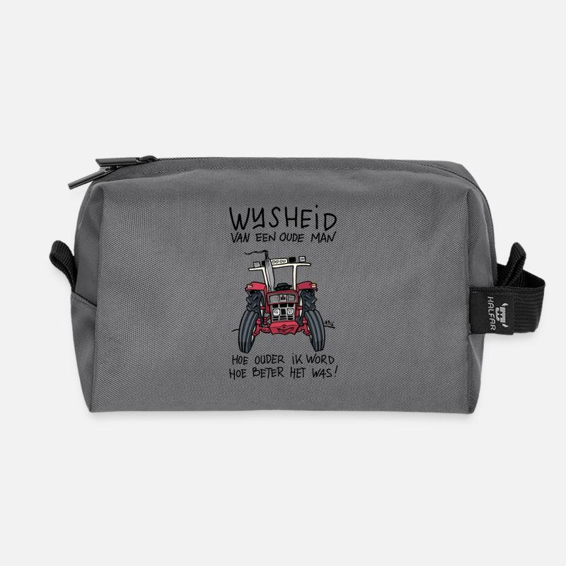 0285 wisdom IH 435 - Recycled Toiletry Zip Bag - anthracite