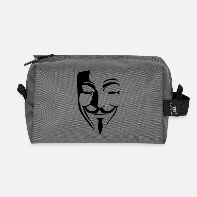 anonymous - Recycled Toiletry Zip Bag - anthracite