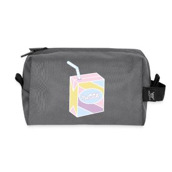 tweek juice box - Recycled Toiletry Zip Bag - anthracite - Front
