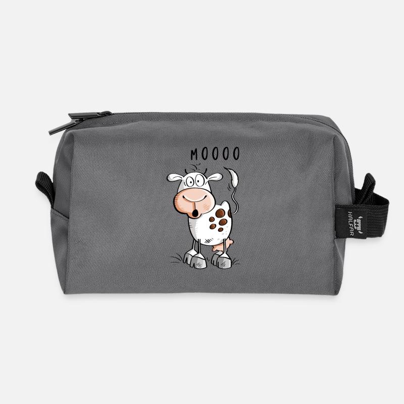 Mooo Kuh Comic - Kühe - Recycelte Kulturtasche - Anthrazit