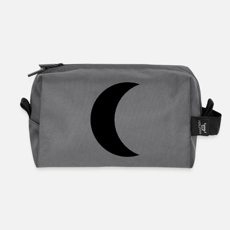 moon - Recycled Toiletry Zip Bag - anthracite