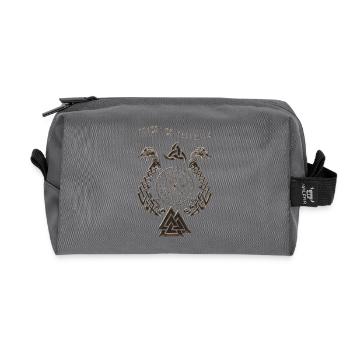 Viking symbol - Recycled Toiletry Zip Bag - anthracite - Front