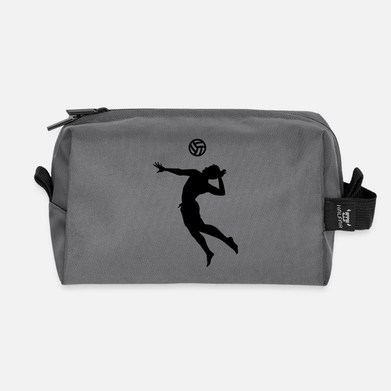 Volleyball - Recycelte Kulturtasche - Anthrazit