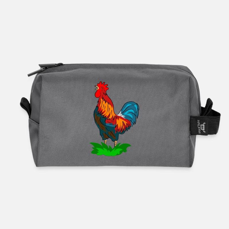 hahn vogel - Recycelte Kulturtasche - Anthrazit