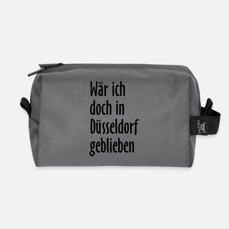 Wär ich doch in Düsseldorf geblieben - Recycelte Kulturtasche - Anthrazit