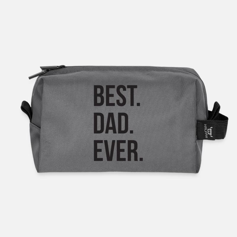 Best Dad Ever - Recycelte Kulturtasche - Anthrazit