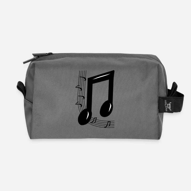 Musical note - Recycled Toiletry Zip Bag - anthracite