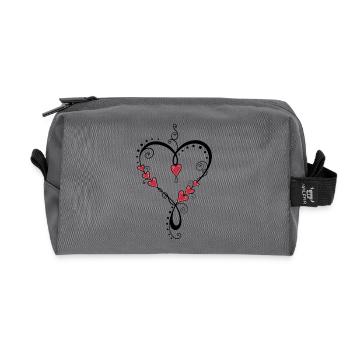 Fête des mères - Trousse de toilette en tissu recyclé - anthracite - Devant