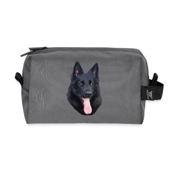 Black Beauty Portrait - Recycelte Kulturtasche - Anthrazit - Vorne