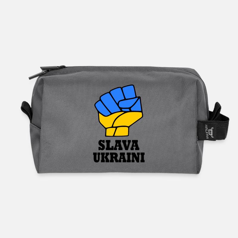 Slava ukraini - Recycelte Kulturtasche - Anthrazit